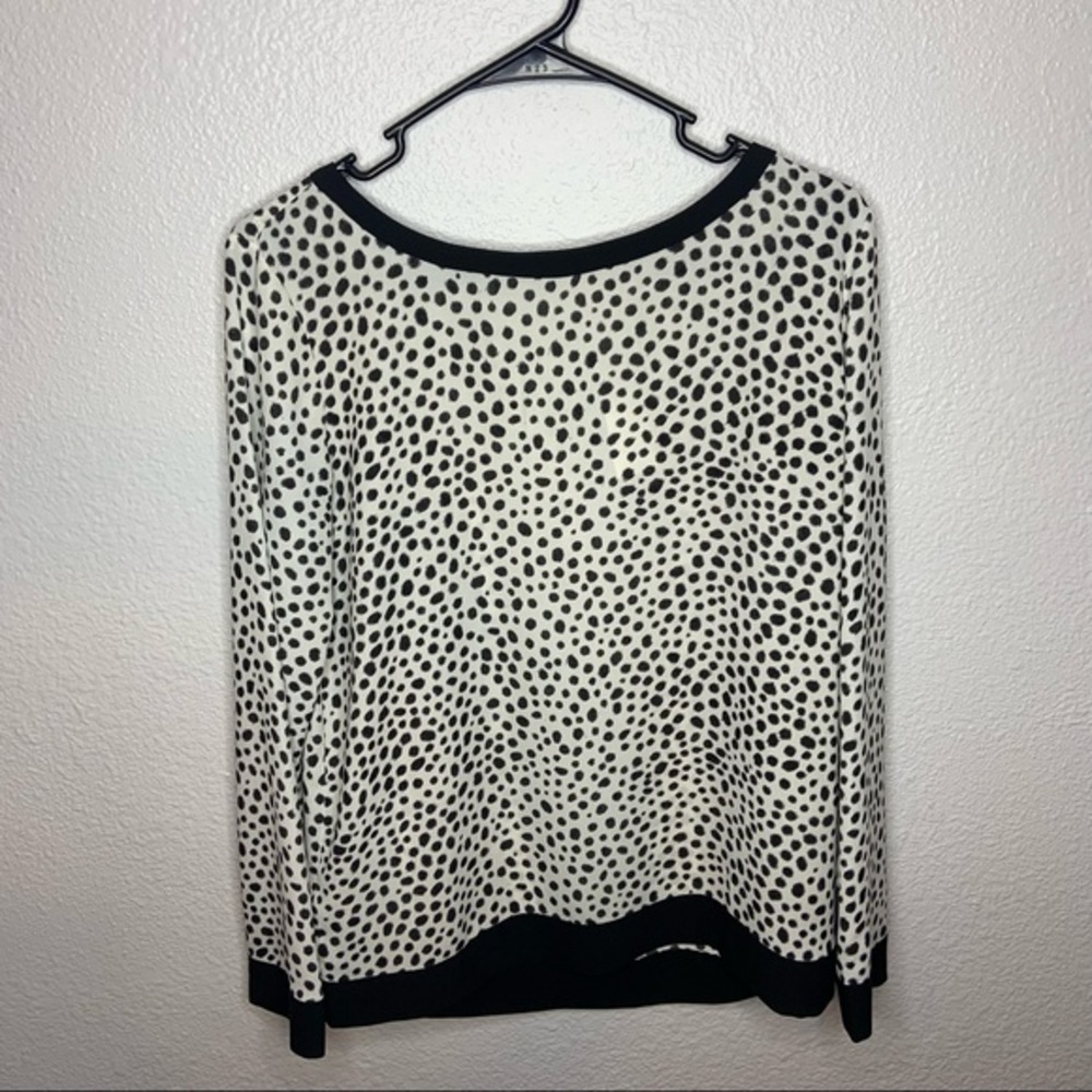 NWT Loft Animal Print Long Sleeved Blouse Size Small